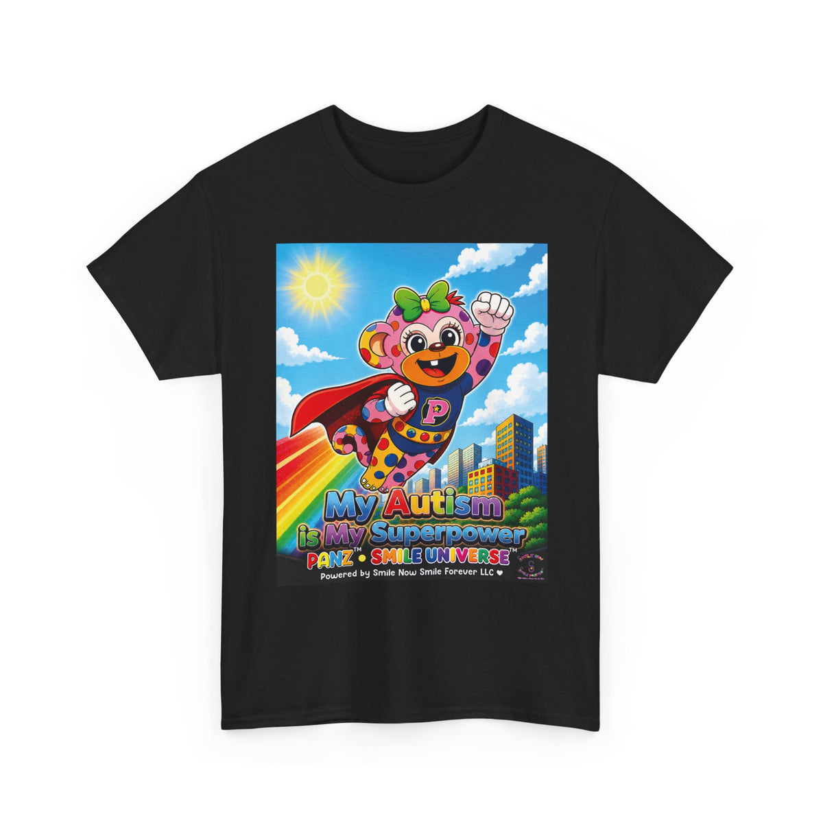 Panz™ Unisex Heavy Cotton™ Tee – "My Autism is My Superpower" Graphic | Smile Universe Collection
