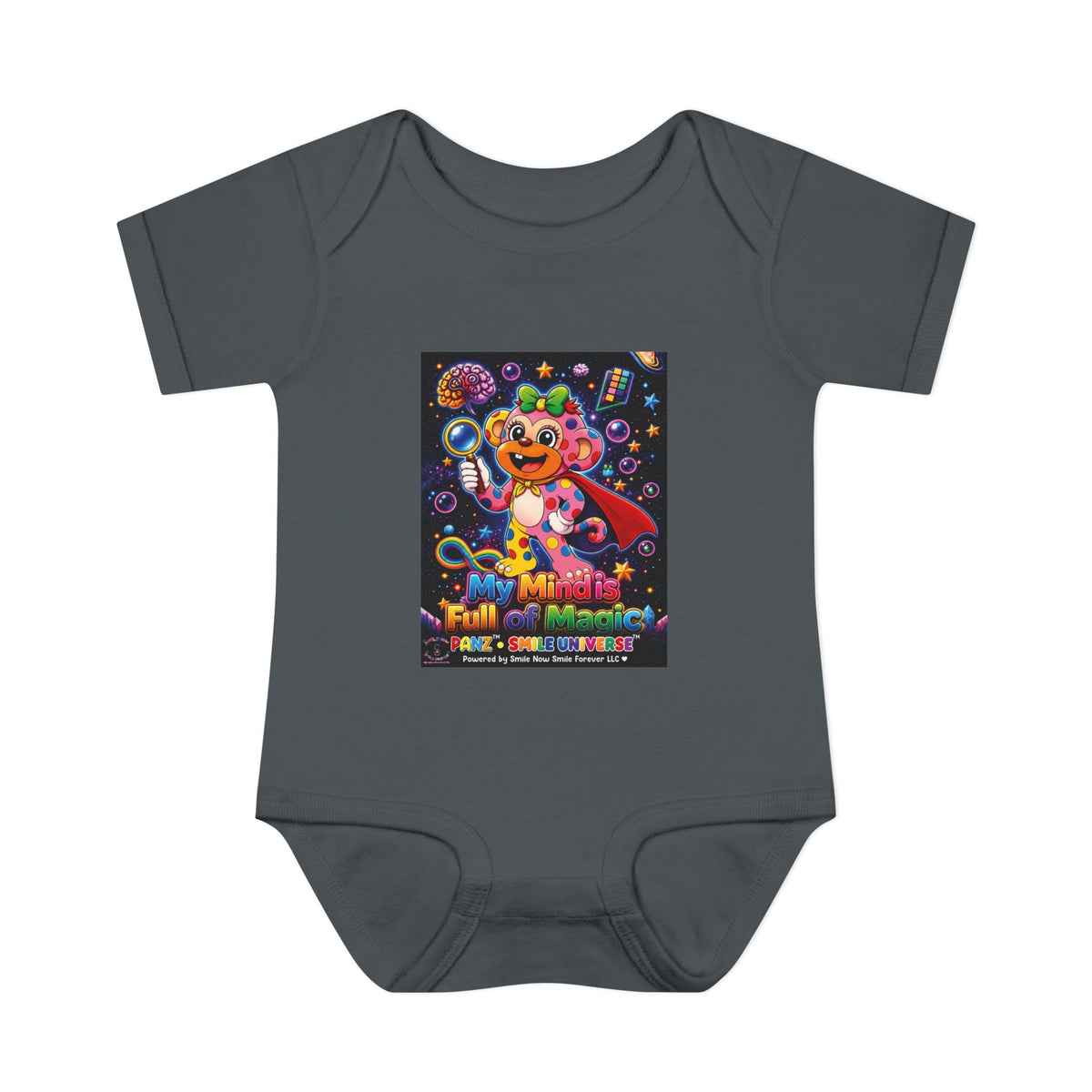 Panz™ Infant Baby Rib Bodysuit – "My Mind is Full of Magic" Graphic | Smile Universe Collection