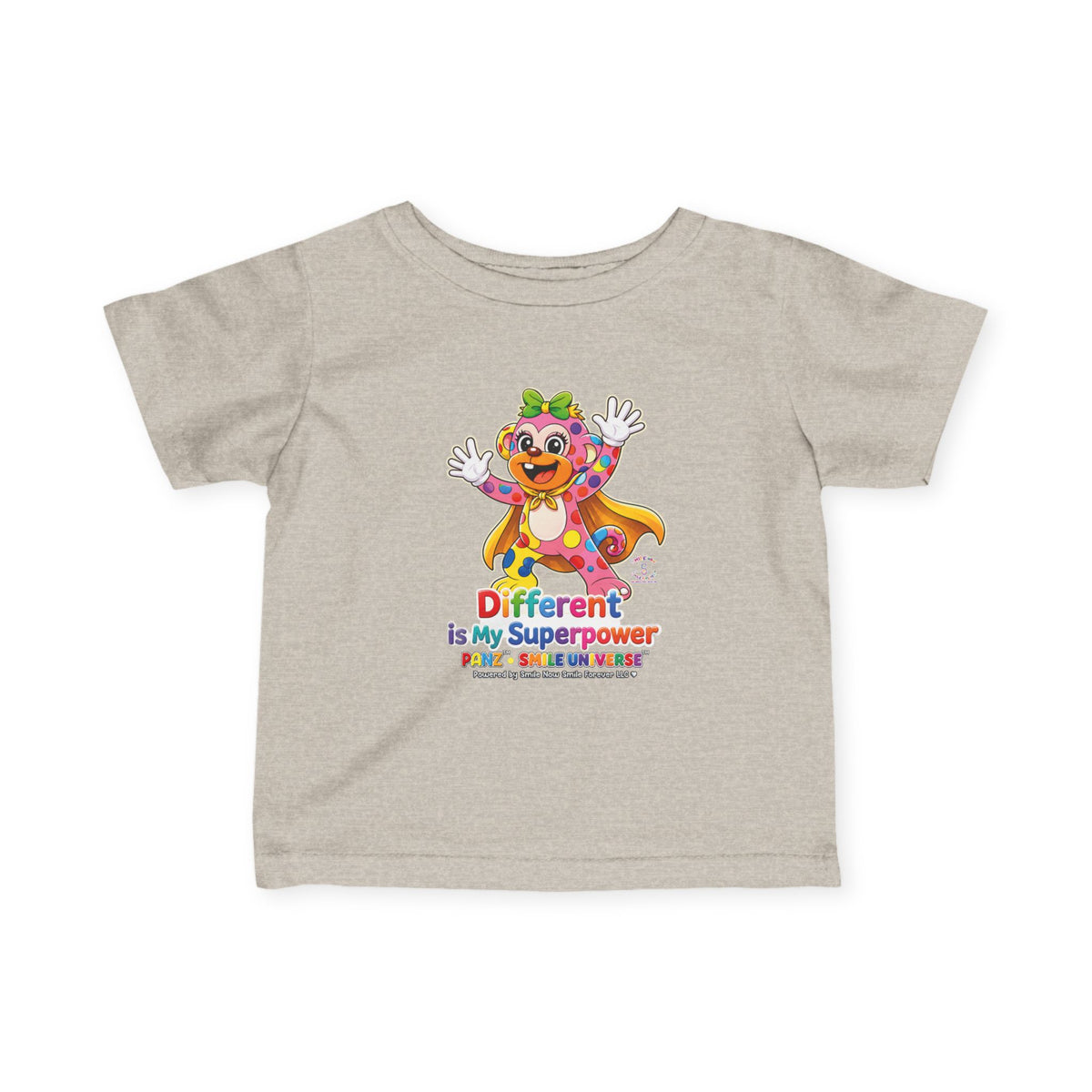 Panz™ Infant Fine Jersey Tee – "Different is My Superpower" Graphic | Smile Universe Collection