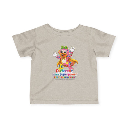 Panz™ Infant Fine Jersey Tee – "Different is My Superpower" Graphic | Smile Universe Collection