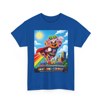 Panz™ Unisex Heavy Cotton™ Tee – "My Autism is My Superpower" Graphic | Smile Universe Collection