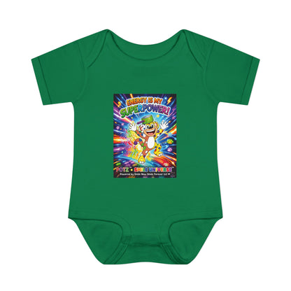 Potz™ Infant Baby Rib Bodysuit – "Energy is My Superpower!" Graphic Onesie | Smile Universe Collection