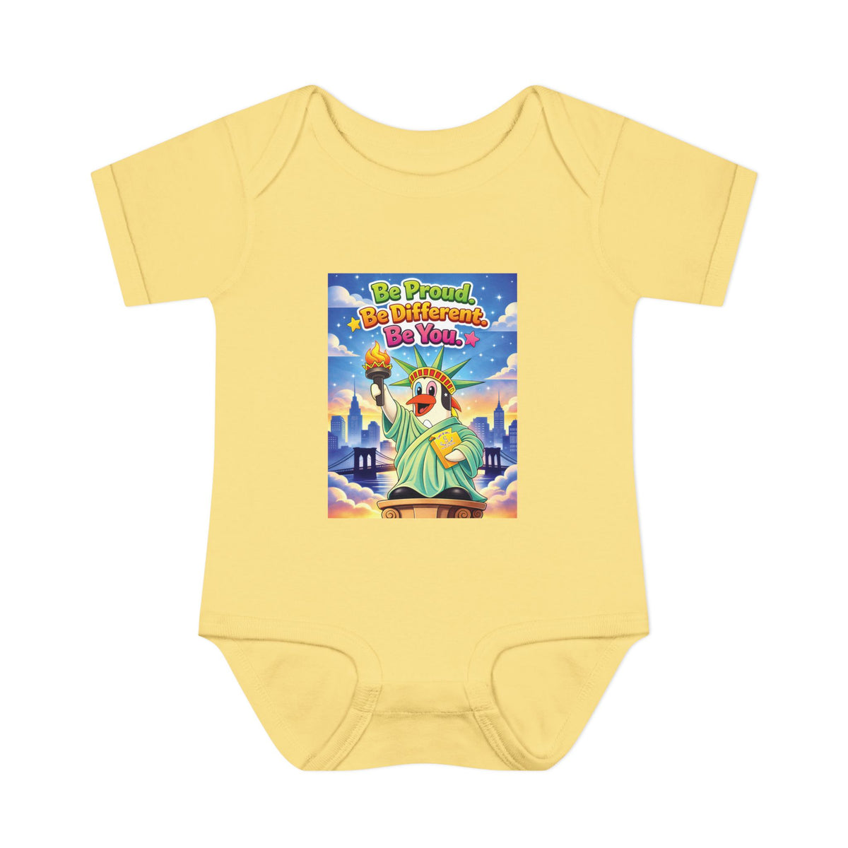 TuBz™ "Be Proud. Be Different. Be You." Infant Bodysuit - Inspirational Baby Onesie
