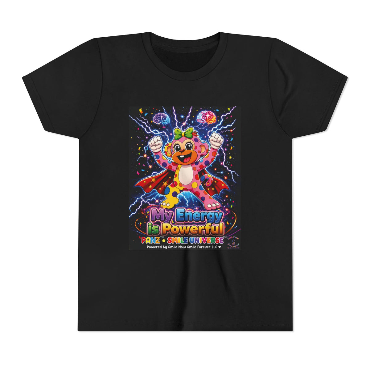 Panz™ Youth Short Sleeve Tee – "My Energy is Powerful" Graphic Tee | Smile Universe Collection