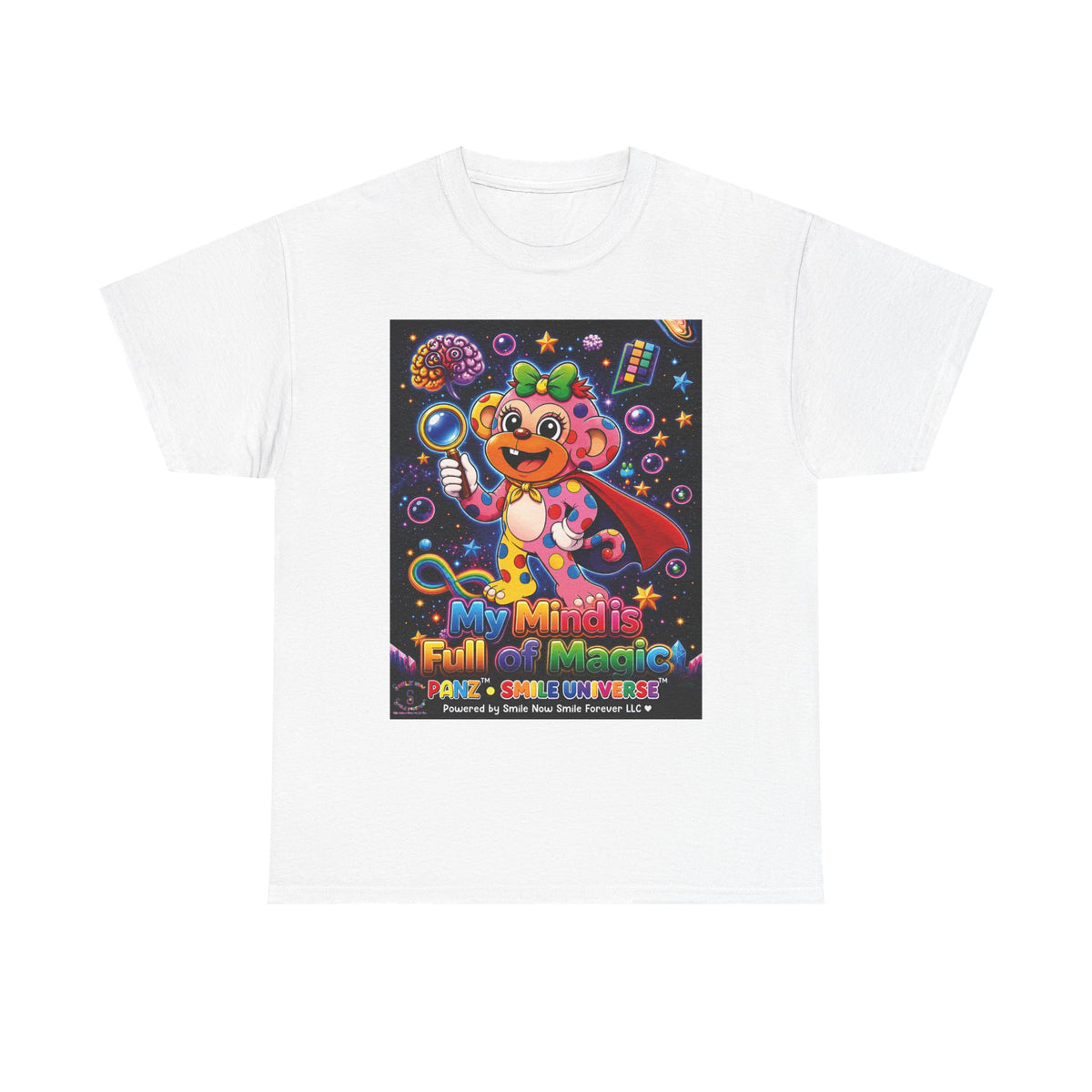 Panz™ Unisex Heavy Cotton™ Tee – "My Mind is Full of Magic" Graphic | Smile Universe Collection