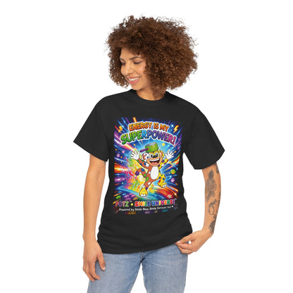 Potz™ Unisex Heavy Cotton™ Tee – "Energy is My Superpower!" Graphic Tee | Smile Universe Collection