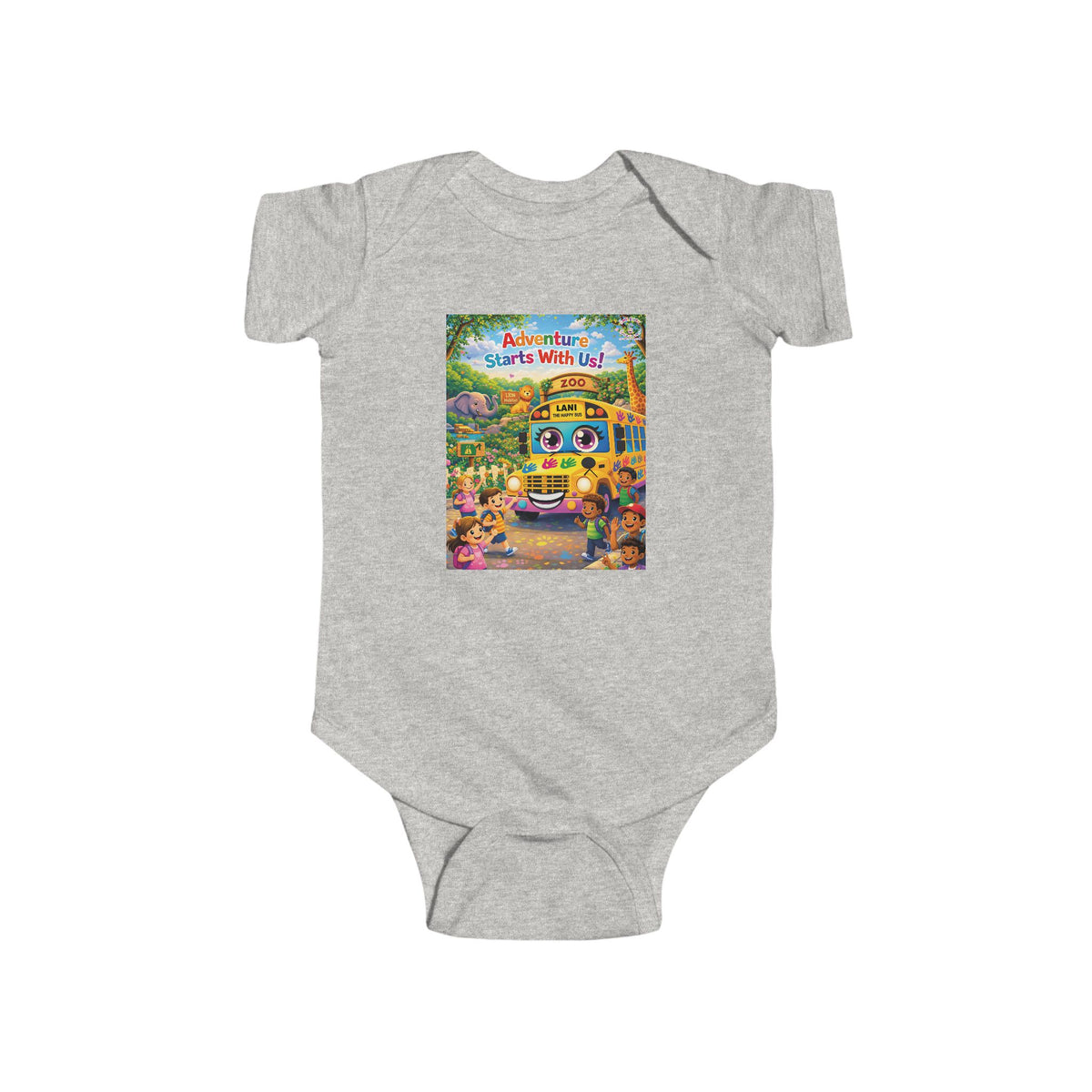 Lani™ Infant Fine Jersey Bodysuit – "Adventure Starts With Us!" Graphic