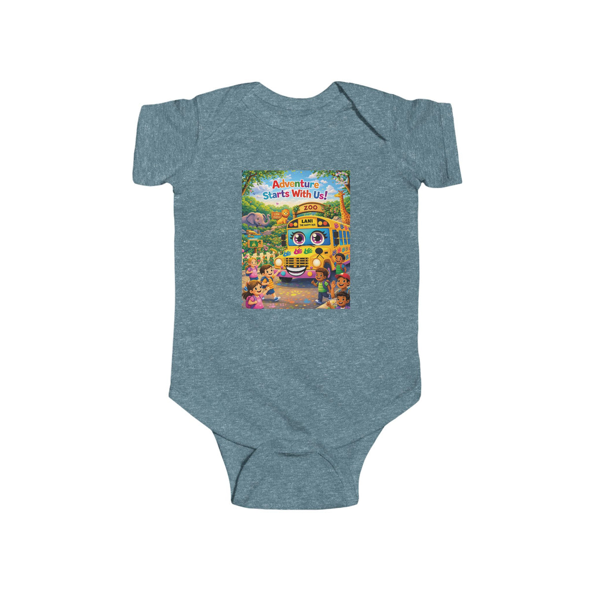 Lani™ Infant Fine Jersey Bodysuit – "Adventure Starts With Us!" Graphic