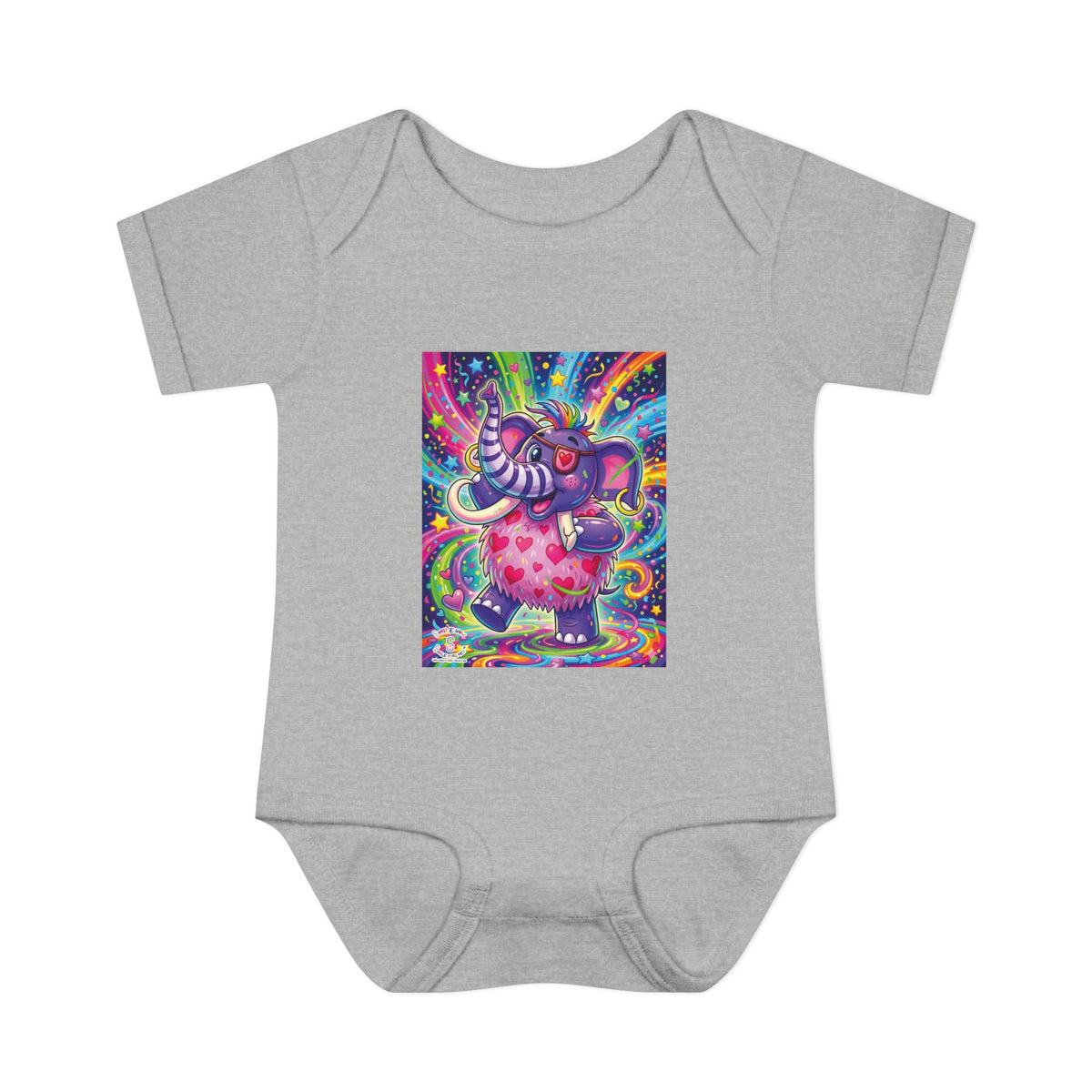 Piklez™ Infant Baby Rib Bodysuit – "Born to Celebrate!" Graphic | Smile Universe Collection