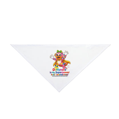 Panz™ Pet Bandana – "Different is My Superpower" Graphic | Smile Universe Collection