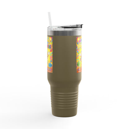 Potz™ Insulated Travel Mug 40oz – "My ADHD Brain is Full of Brilliant Ideas!" Graphic Tumbler | Smile Universe Collection