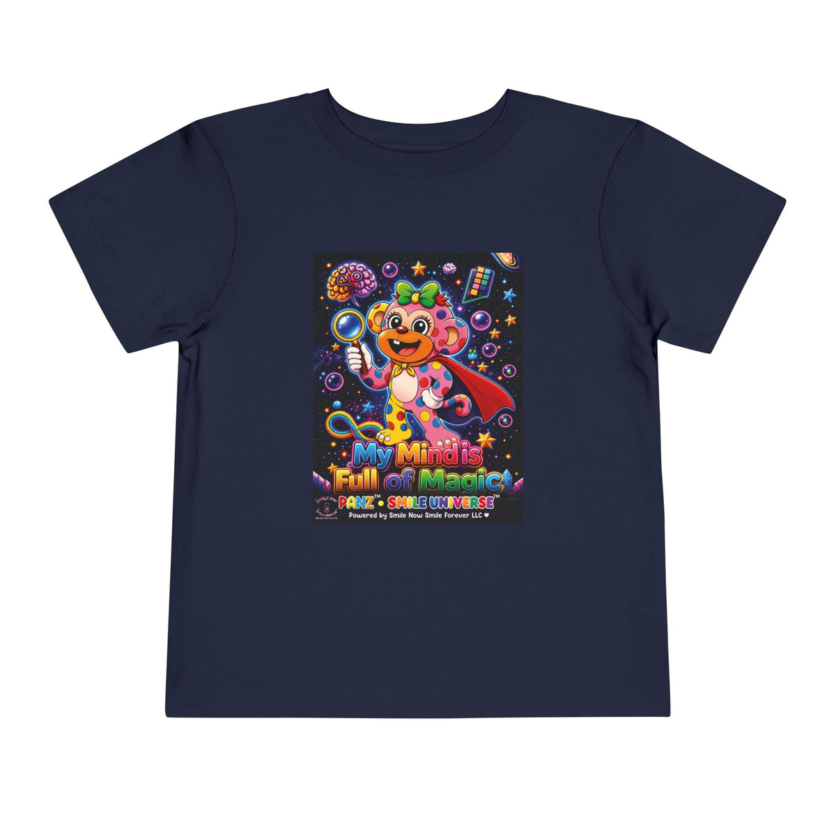 Panz™ Toddler Short Sleeve Tee – "My Mind is Full of Magic" Graphic | Smile Universe Collection