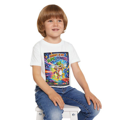 Potz™ Heavy Cotton™ Toddler T-Shirt – "Energy is My Superpower!" Graphic Tee | Smile Universe Collection