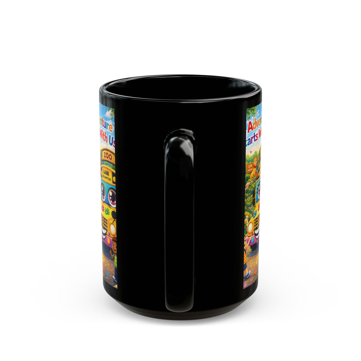 Lani™ Black Mug (11oz & 15oz) – "Adventure Starts With Us!" Graphic