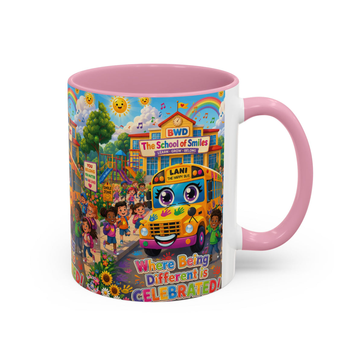 Lani™ Colorful Mug (11oz & 15oz) – "Where Being Different is CELEBRATED!" Graphic