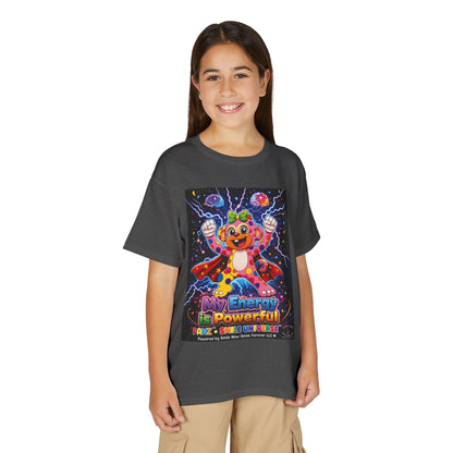 Panz™ Youth DryBlend® T-Shirt – "My Energy is Powerful" Graphic Tee | Smile Universe Collection