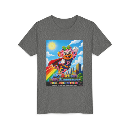 Panz™ Youth Short Sleeve Tee – "My Autism is My Superpower" Graphic | Smile Universe Collection
