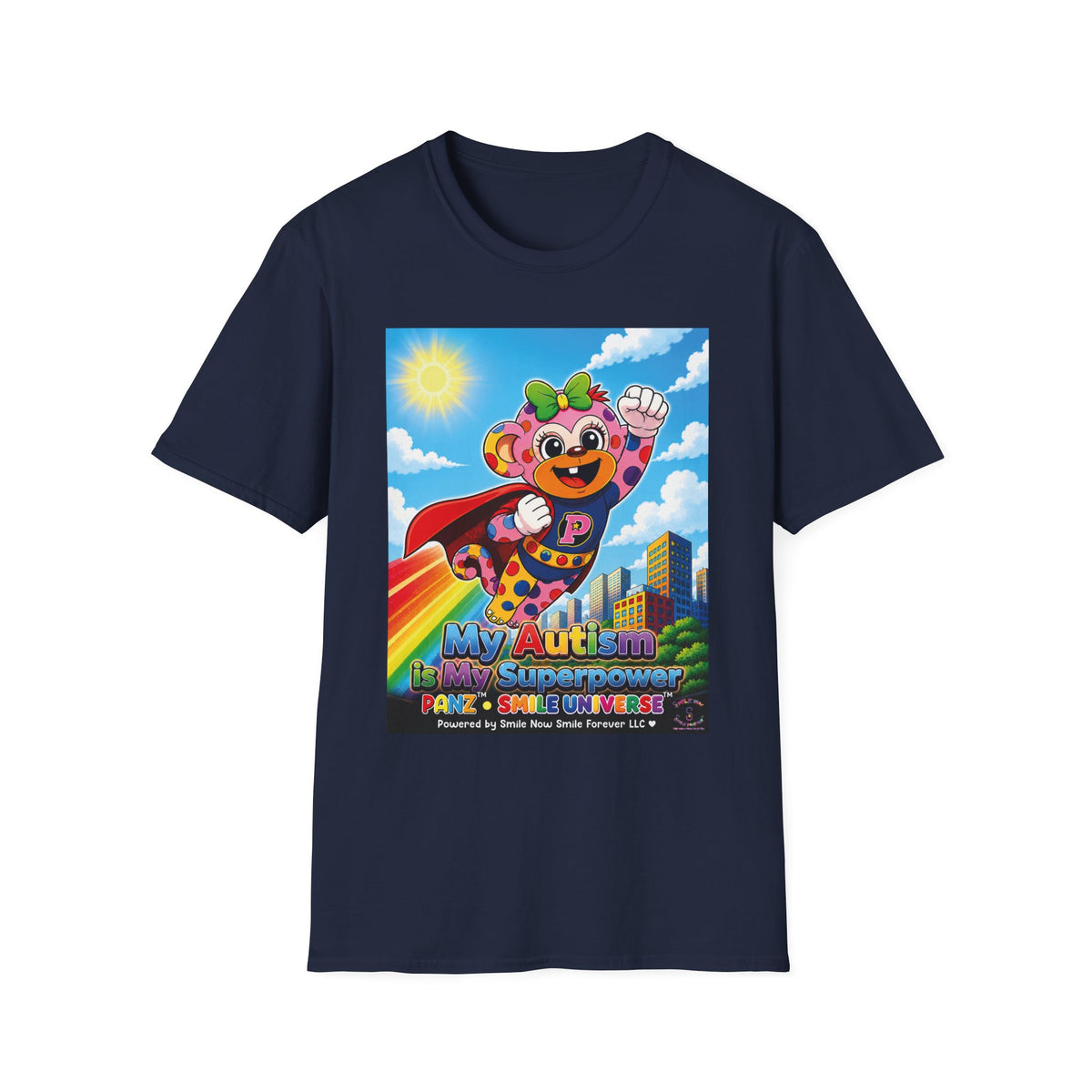 Panz™ Unisex Softstyle T-Shirt – "My Autism is My Superpower" Graphic | Smile Universe Collection