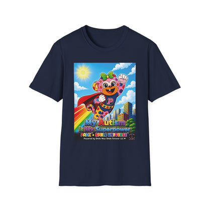 Panz™ Unisex Softstyle T-Shirt – "My Autism is My Superpower" Graphic | Smile Universe Collection