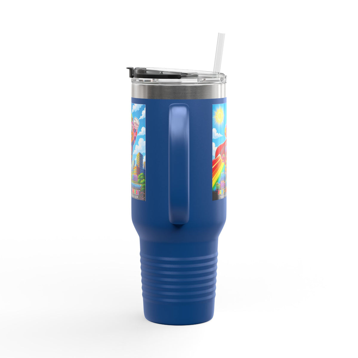Panz™ 40oz Insulated Travel Mug – "My Autism is My Superpower" Graphic | Smile Universe Collection