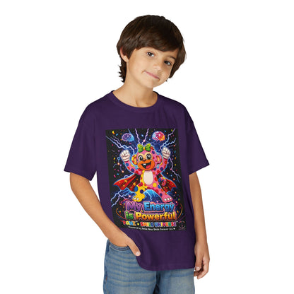 Panz™ Youth DryBlend® T-Shirt – "My Energy is Powerful" Graphic Tee | Smile Universe Collection