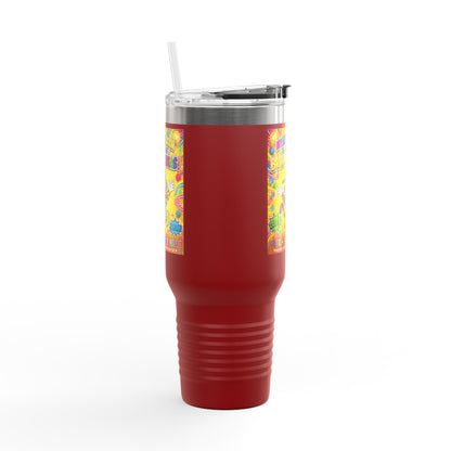Potz™ Insulated Travel Mug 40oz – "My ADHD Brain is Full of Brilliant Ideas!" Graphic Tumbler | Smile Universe Collection