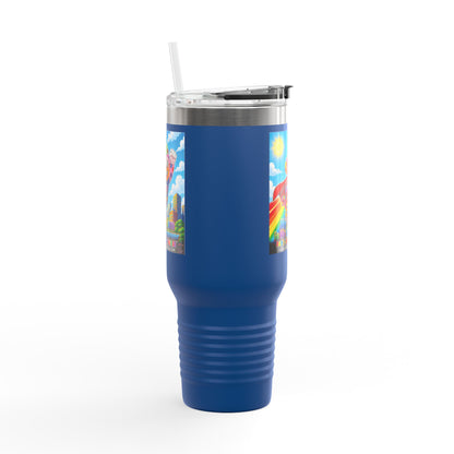 Panz™ 40oz Insulated Travel Mug – "My Autism is My Superpower" Graphic | Smile Universe Collection