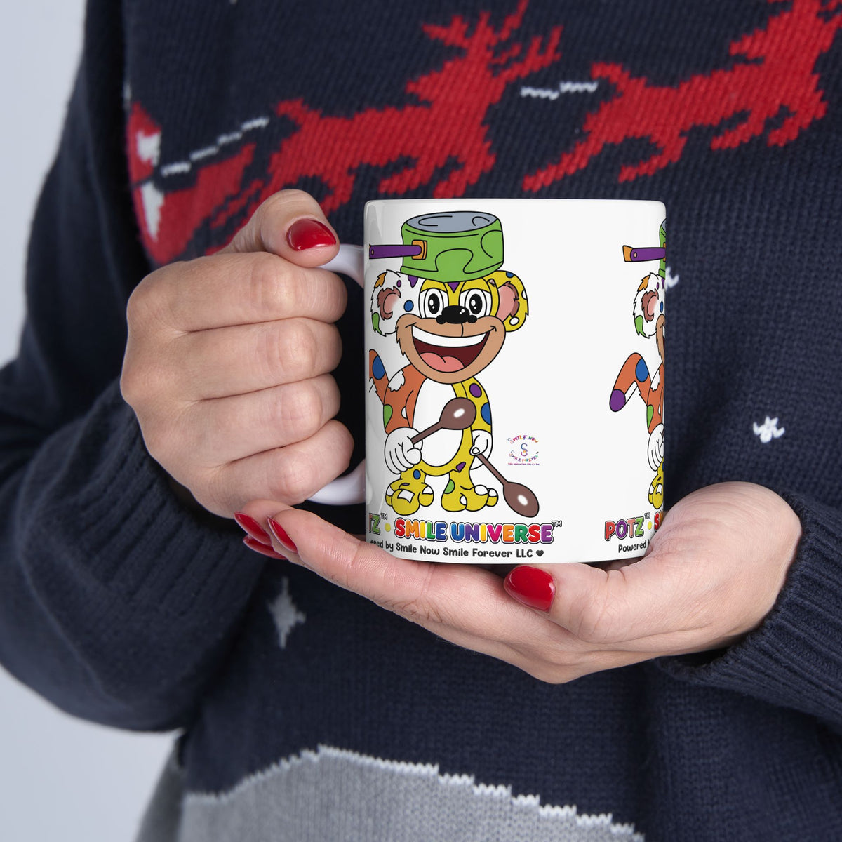 Potz™ Ceramic Mug – Playful Graphic Coffee Mug | Smile Universe Collection