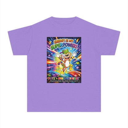 Potz™ Youth Midweight Tee – "Energy is My Superpower!" Graphic Tee | Smile Universe Collection