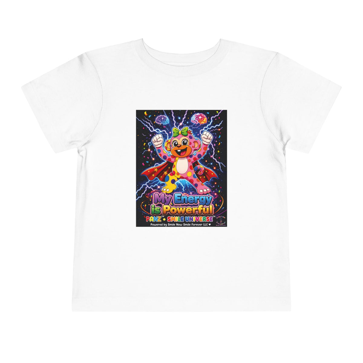 Panz™ Toddler Short Sleeve Tee – "My Energy is Powerful" Graphic Tee | Smile Universe Collection