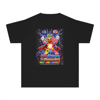 Panz™ Youth Midweight Tee – "My Energy is Powerful" Graphic Tee | Smile Universe Collection
