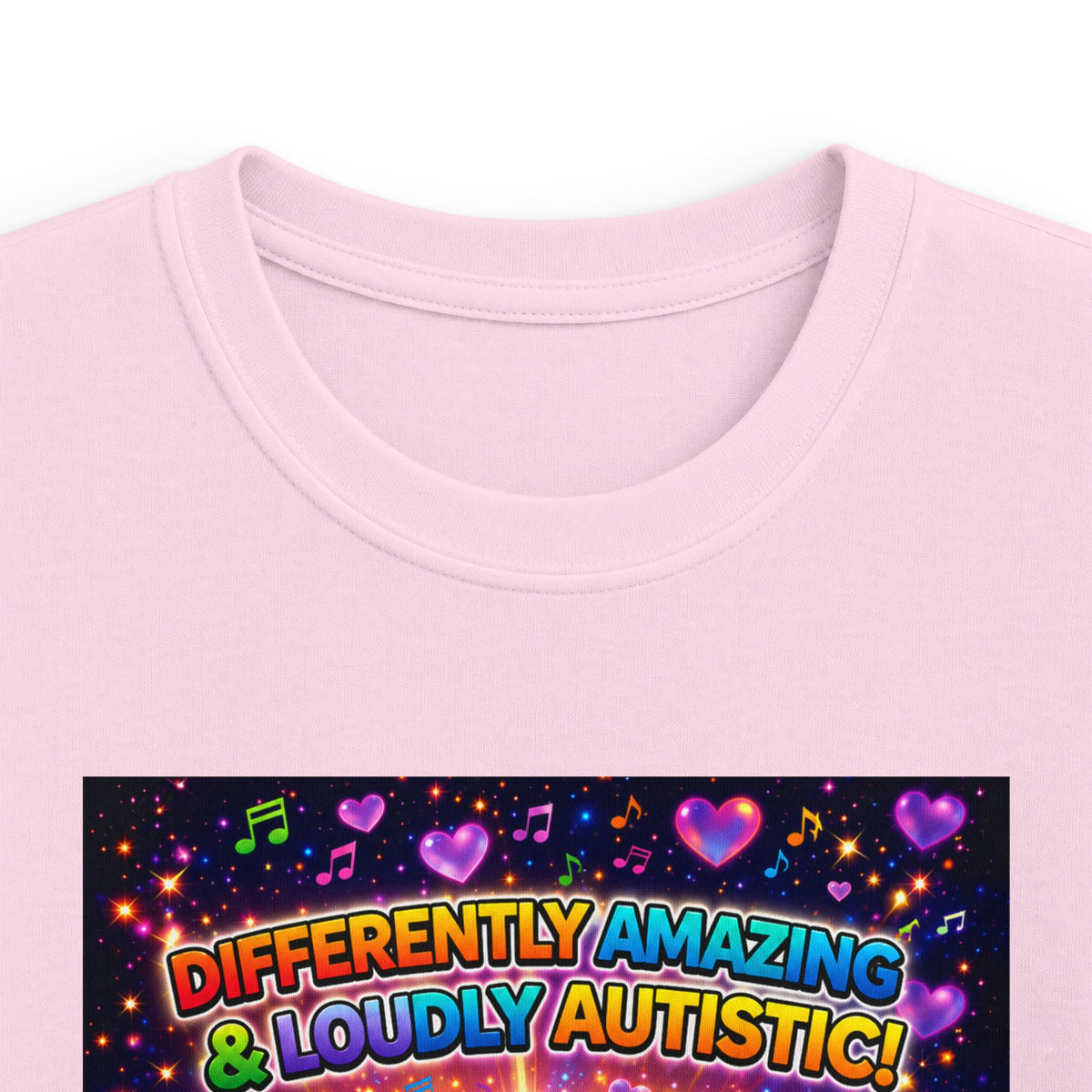 Panz™ Kids Softstyle Tee – "Differently Amazing & Loudly Autistic!" Graphic | Smile Universe Collection