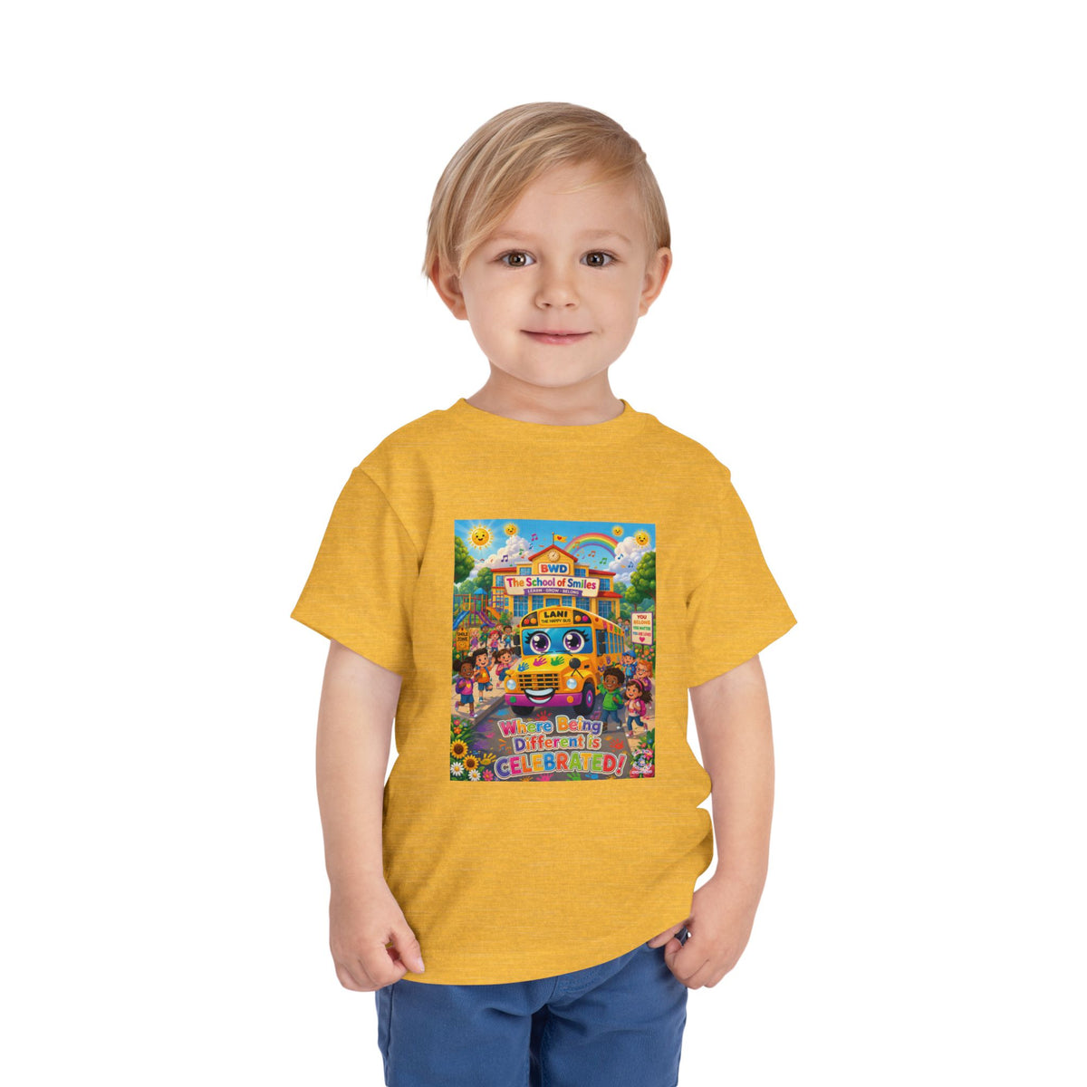 Lani™ Toddler Short Sleeve Tee – "Where Being Different is CELEBRATED!" Graphic Shirt