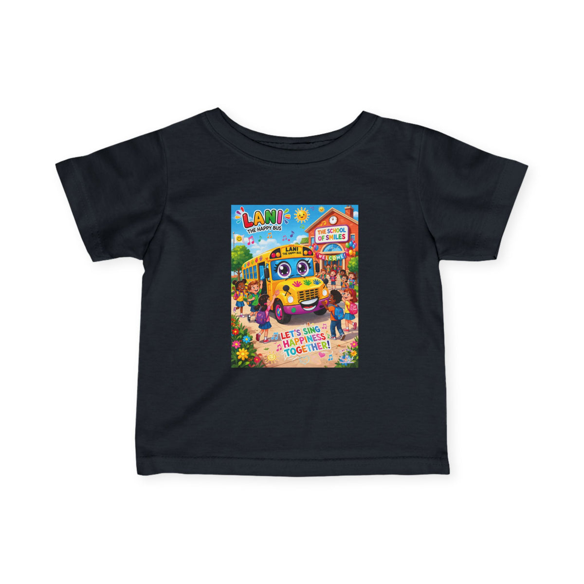 Lani™ Infant Fine Jersey Tee – "Let's Sing Happiness Together!" Graphic