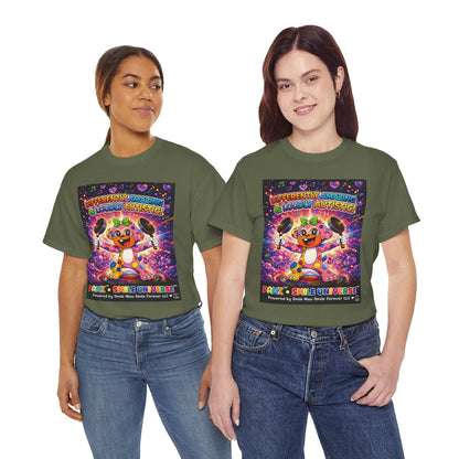 Panz™ Unisex Heavy Cotton™ Tee – "Differently Amazing & Loudly Autistic!" Graphic | Smile Universe Collection