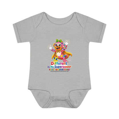 Panz™ Infant Baby Rib Bodysuit – "Different is My Superpower" Graphic | Smile Universe Collection