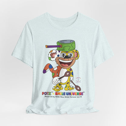 Potz™ Unisex Jersey Short Sleeve Tee – Playful Graphic Tee | Smile Universe Collection