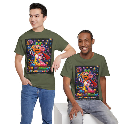 Panz™ Unisex Heavy Cotton™ Tee – "My Mind is Full of Magic" Graphic | Smile Universe Collection