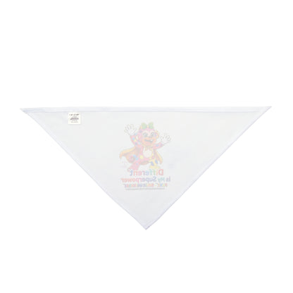 Panz™ Pet Bandana – "Different is My Superpower" Graphic | Smile Universe Collection