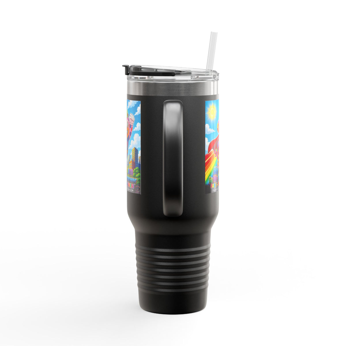 Panz™ 40oz Insulated Travel Mug – "My Autism is My Superpower" Graphic | Smile Universe Collection