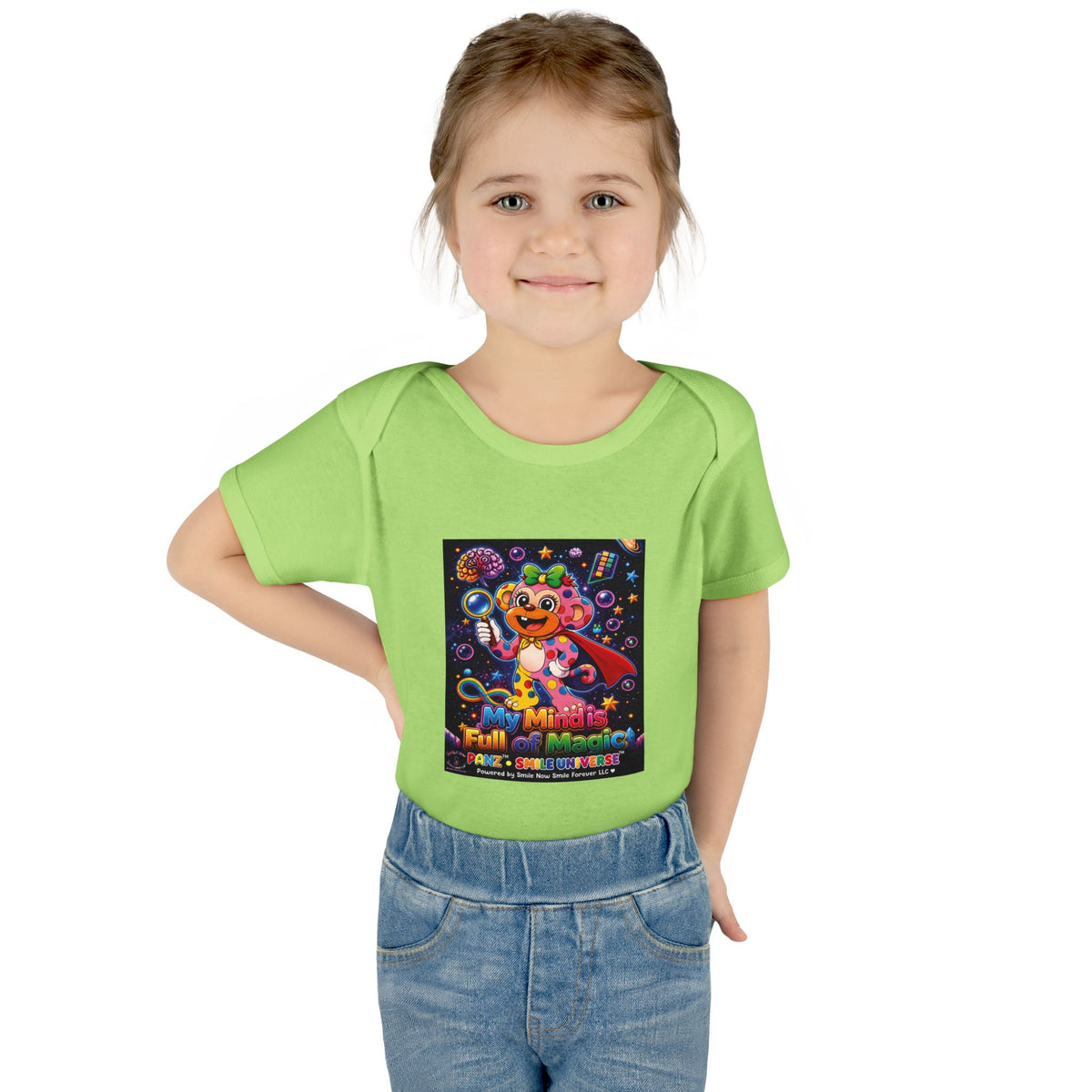 Panz™ Infant Baby Rib Bodysuit – "My Mind is Full of Magic" Graphic | Smile Universe Collection