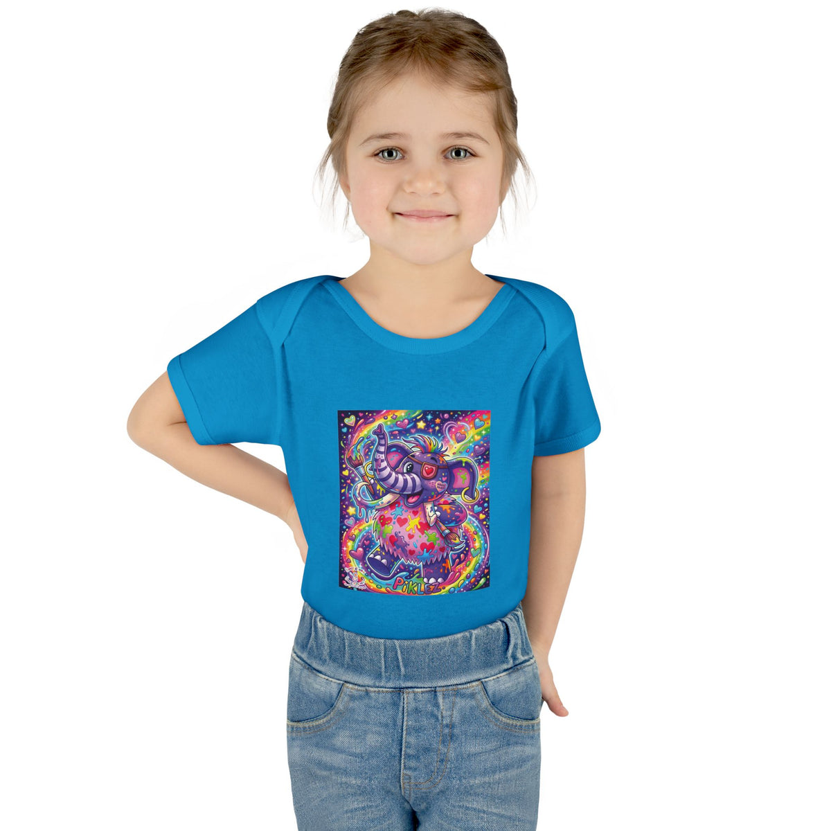 Piklez™ Infant Baby Rib Bodysuit – "Magic Paint!" Graphic | Smile Universe Collection