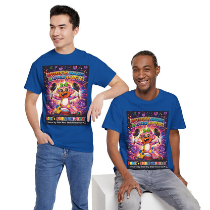 Panz™ Unisex Heavy Cotton™ Tee – "Differently Amazing & Loudly Autistic!" Graphic | Smile Universe Collection