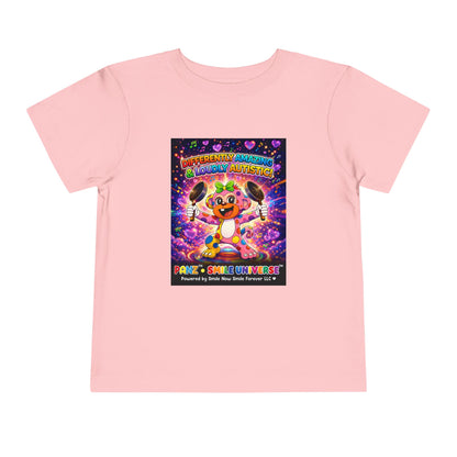 Panz™ Toddler Short Sleeve Tee – "Differently Amazing & Loudly Autistic!" Graphic | Smile Universe Collection