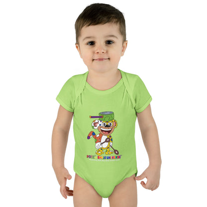 Potz™ Infant Baby Rib Bodysuit – Playful Chef Graphic Onesie | Smile Universe Collection