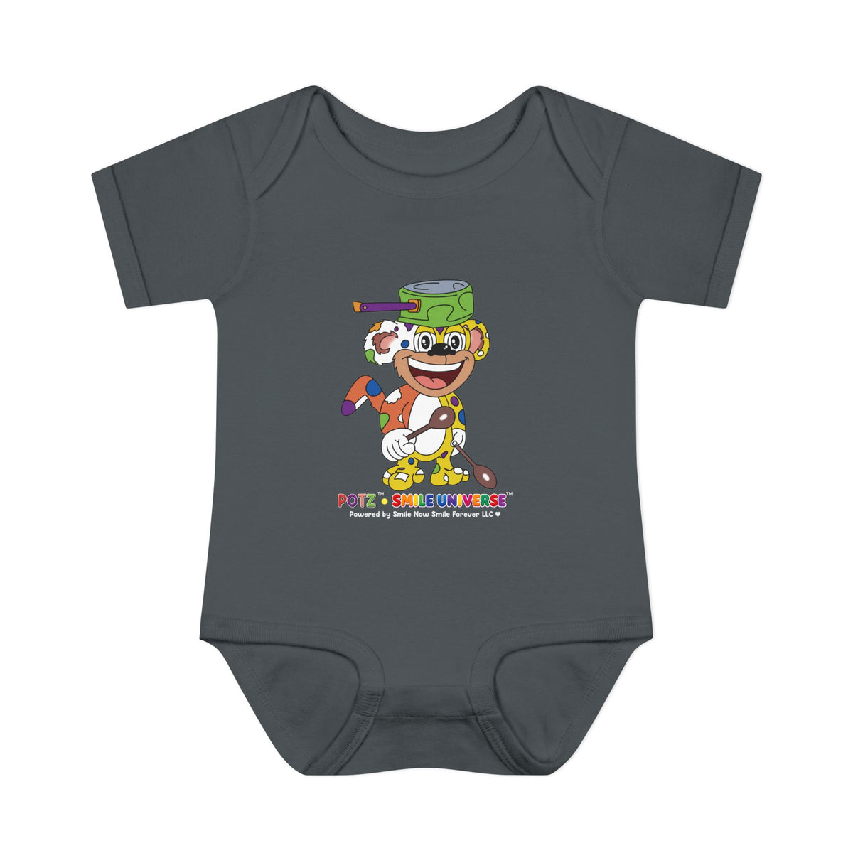 Potz™ Infant Baby Rib Bodysuit – Playful Chef Graphic Onesie | Smile Universe Collection