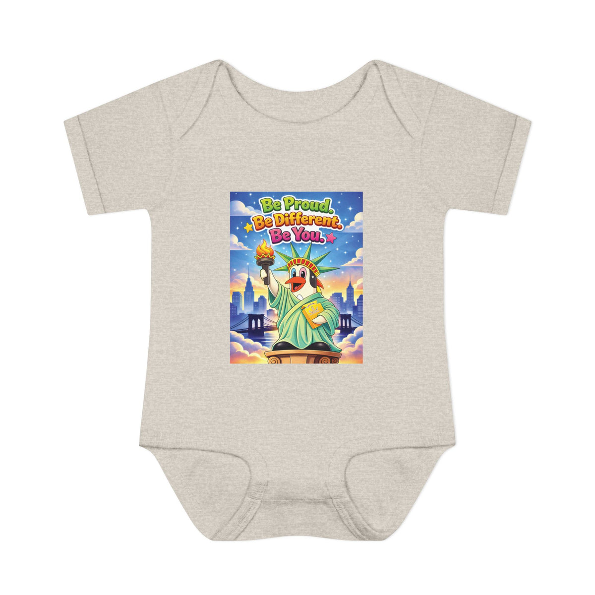 TuBz™ "Be Proud. Be Different. Be You." Infant Bodysuit - Inspirational Baby Onesie