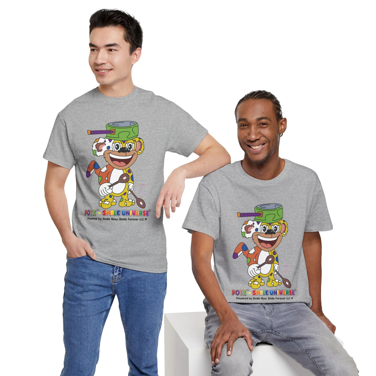 Potz™ Unisex Heavy Cotton™ Tee – Playful Graphic Tee | Smile Universe Collection