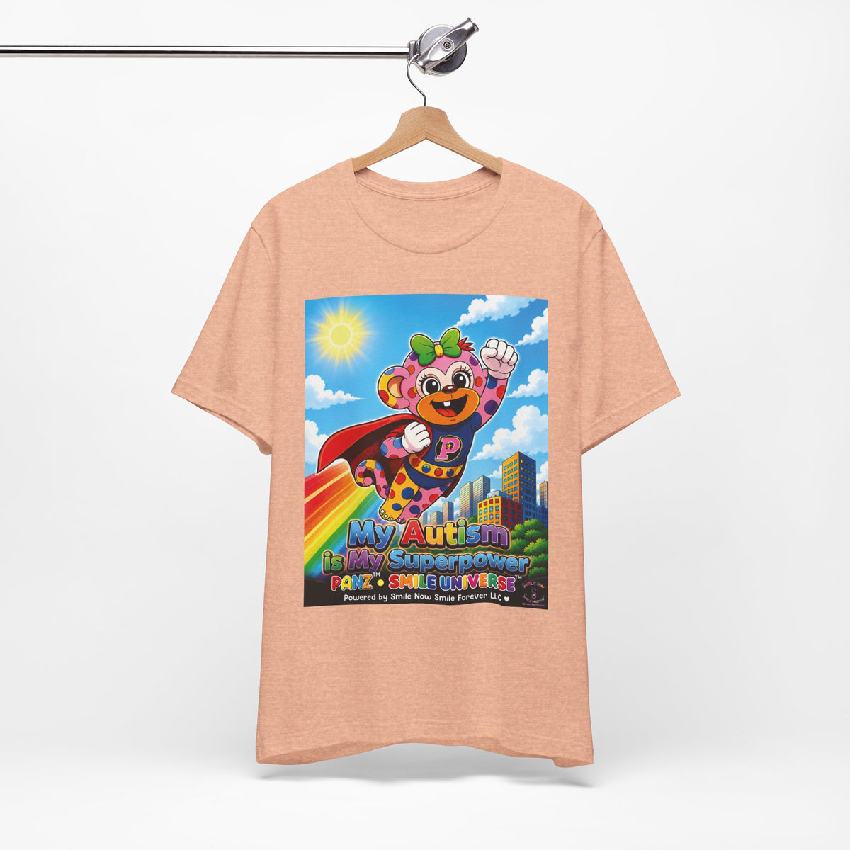 Panz™ Unisex Jersey Short Sleeve Tee – "My Autism is My Superpower" Graphic | Smile Universe Collection