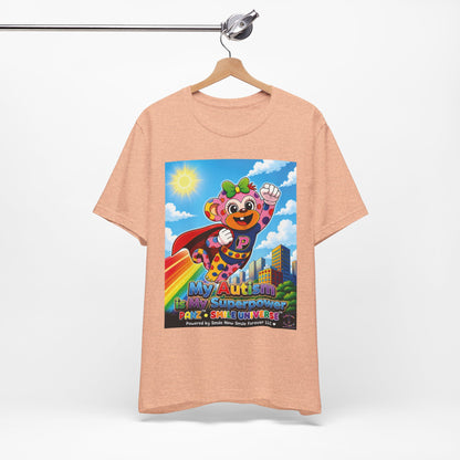 Panz™ Unisex Jersey Short Sleeve Tee – "My Autism is My Superpower" Graphic | Smile Universe Collection